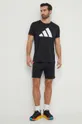 Μπλουζάκι για τρέξιμο adidas Performance Run It Run It μαύρο