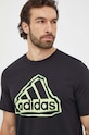 adidas t-shirt bawełniany czarny IM8300