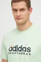 zielony adidas t-shirt bawełniany