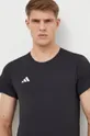 črna Kratka majica za tek adidas Performance Adizero