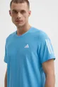 niebieski adidas Performance t-shirt do biegania