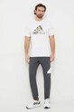 adidas t-shirt bawełniany IN6472 biały SS24