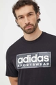 čierna Bavlnené tričko adidas