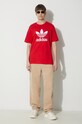 adidas Originals cotton t-shirt Trefoil IR8009 red SS24