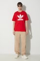adidas Originals cotton t-shirt Trefoil IR8009 red SS24