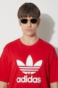 adidas Originals cotton t-shirt Trefoil IR8009 red