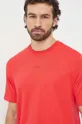 czerwony adidas t-shirt bawełniany