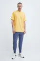 adidas t-shirt bawełniany żółty