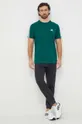 Хлопковая футболка adidas зелёный