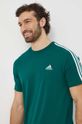 adidas t-shirt bawełniany Essentials zielony IS1333