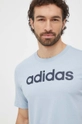 блакитний Бавовняна футболка adidas