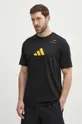 czarny adidas Performance t-shirt treningowy
