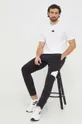 Βαμβακερό μπλουζάκι adidas Shadow Original 0 λευκό