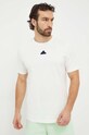 Памучна тениска adidas стандартна бежов IS2857