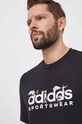 adidas t-shirt bawełniany czarny IS2863