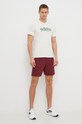 Памучна тениска adidas IS2883 бежов SS24