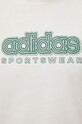 Bavlněné tričko adidas IS2883 béžová