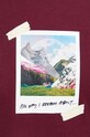 Памучна тениска adidas IS9045 бордо