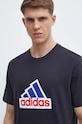 Bavlnené tričko adidas relaxed čierna IS9596
