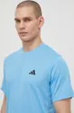 niebieski adidas Performance t-shirt treningowy Training Essentials