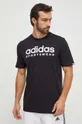 μαύρο Βαμβακερό μπλουζάκι adidas Shadow Original 0
