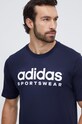 adidas tricou din bumbac IW8834 bleumarin SS24
