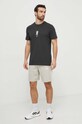 Памучна тениска adidas IX4452 сив SS24