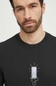 Памучна тениска adidas сив IX4452