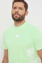 zielony adidas t-shirt bawełniany