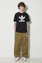 Bavlnené tričko adidas Originals Trefoil IU2364 čierna SS24