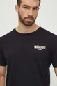 Βαμβακερό μπλουζάκι παραλίας Moschino Underwear μαύρο