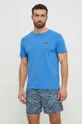 Plážové tričko Moschino Underwear modrá