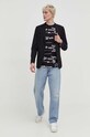 Бавовняна футболка Karl Lagerfeld Jeans 240D1709 чорний SS24