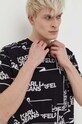 Karl Lagerfeld Jeans tricou din bumbac negru 240D1709