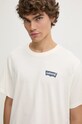Levi's tricou din bumbac bej 16143