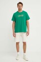 Βαμβακερό μπλουζάκι Levi's 16143 τιρκουάζ SS25