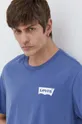 μπλε Βαμβακερό μπλουζάκι Levi's