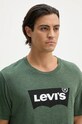 Levi's t-shirt bawełniany zielony 22491