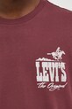 Levi's tricou din bumbac 22491 burgundia