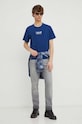 Levi's tricou din bumbac 22491 albastru SS25
