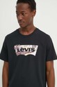 Levi's t-shirt bawełniany czarny 22491