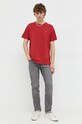 Levi's tricou din bumbac 56605 rosu SS25