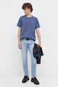 Levi's tricou din bumbac 56605 albastru SS25