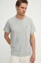 Bavlnené tričko Levi's sivá 56605