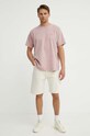 Bavlnené tričko Levi's A0637 ružová SS25