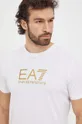 fehér EA7 Emporio Armani pamut póló