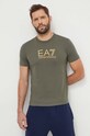 EA7 Emporio Armani t-shirt bawełniany zielony 3DPT08.PJM9Z