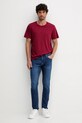 Pepe Jeans t-shirt bawełniany JACKO PM508664 bordowy AW25