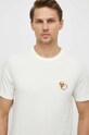 Lindbergh tricou din bumbac bej 30.400268.OFFWHITE