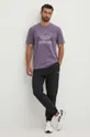 Bombažna kratka majica adidas Originals Trefoil Tee vijolična